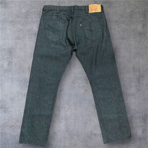 Levi's 501 Classic Straight Leg Black Denim Button Fly Jeans Men's Size 38 x 32